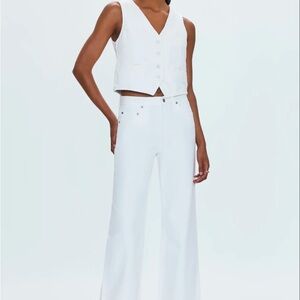 Pistola White denim wide leg Jayden